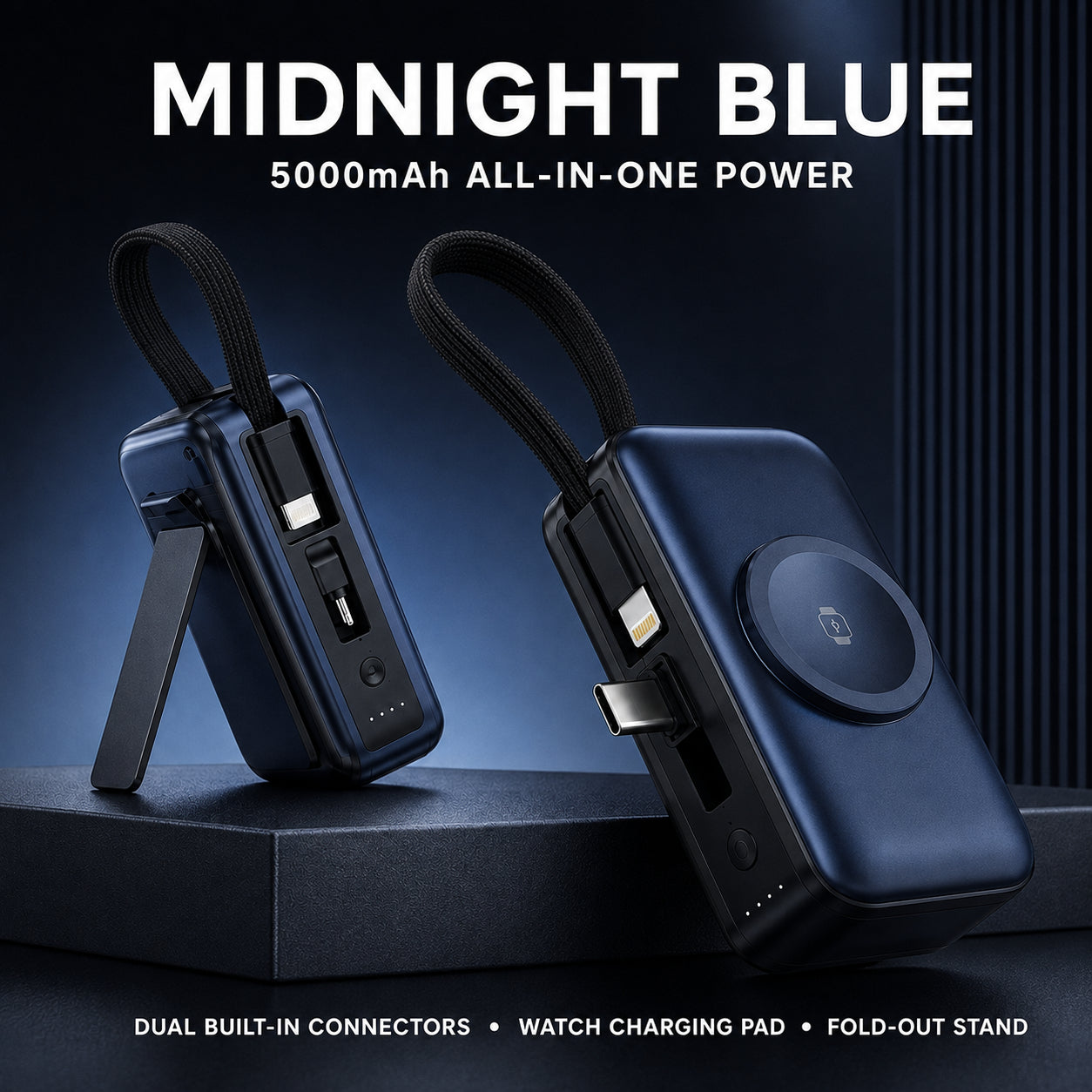 🔥 New 2026🔋 3-in-1 Mini Power Bank – Phone Charger, Watch Charger & Foldable Stand