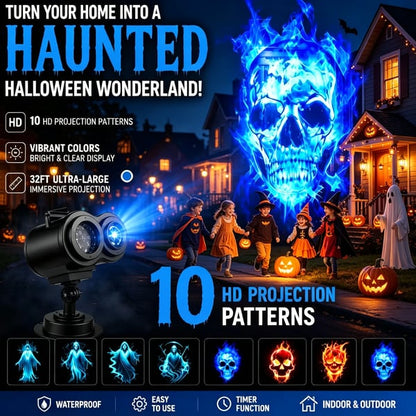🎃32FT HD Halloween Projector | That Disappoint Your Halloween Party | 10 Unique HD Projection Patterns