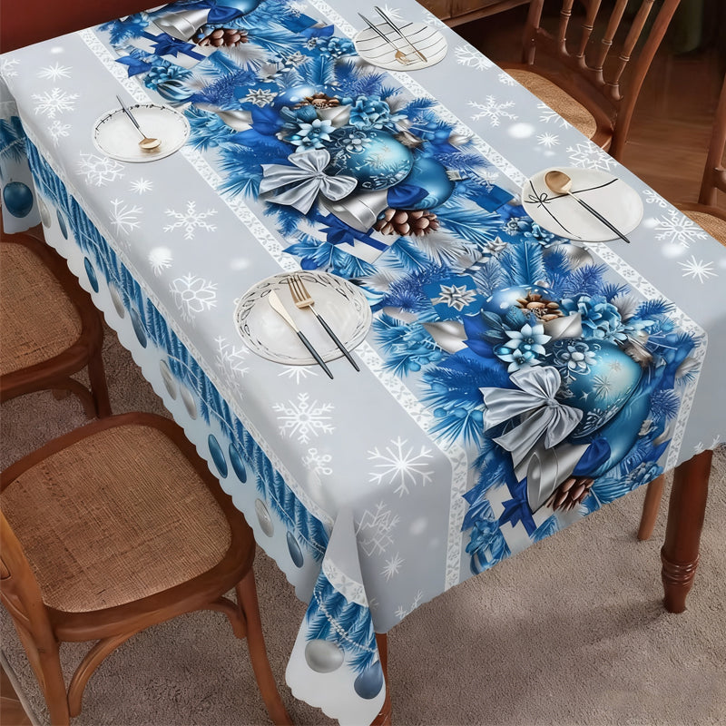 🎄🎁Stylish Christmas Printed Tablecloth – Stain Resistant, Wrinkle-proof, Easy Wash ✨