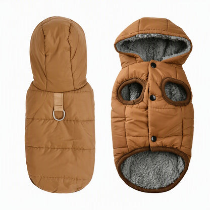 🐾 LIMITED-TIME 50% OFF! ✨ Hooded Dog Coat – Fleece-lined, Windproof 🧥