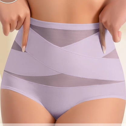 💖Last Day-Buy 2 Get 1 Free💖Plus-Size High-Waist Cross Tummy Control Panties