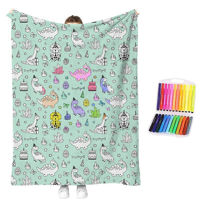 🎨 DIY Coloring Blanket Kit – Cozy Creative Activity Blanket