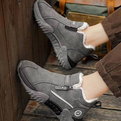 Men's Warm PU Leather Casual Sneakers
