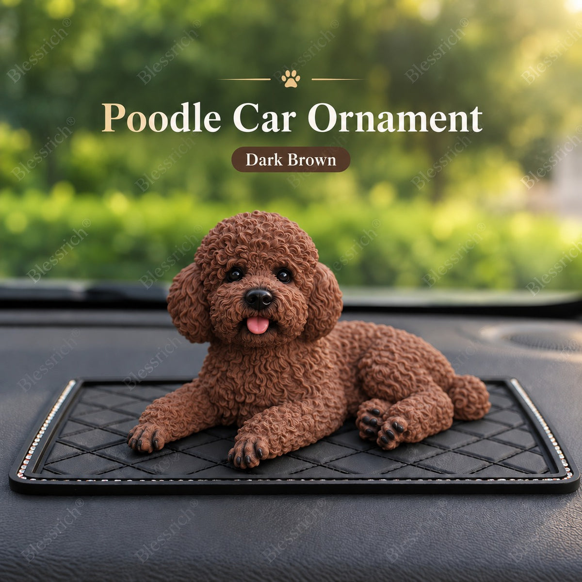 Poodle Car Ornament – The Cutest Dashboard Upgrade 🐶✨