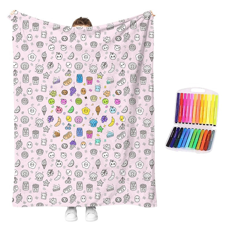 🎨 DIY Coloring Blanket Kit – Cozy Creative Activity Blanket