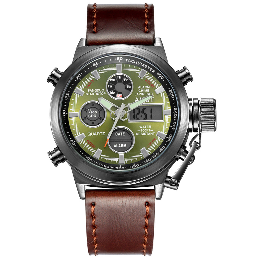 Men's Retro Digital Quartz Sports Watch