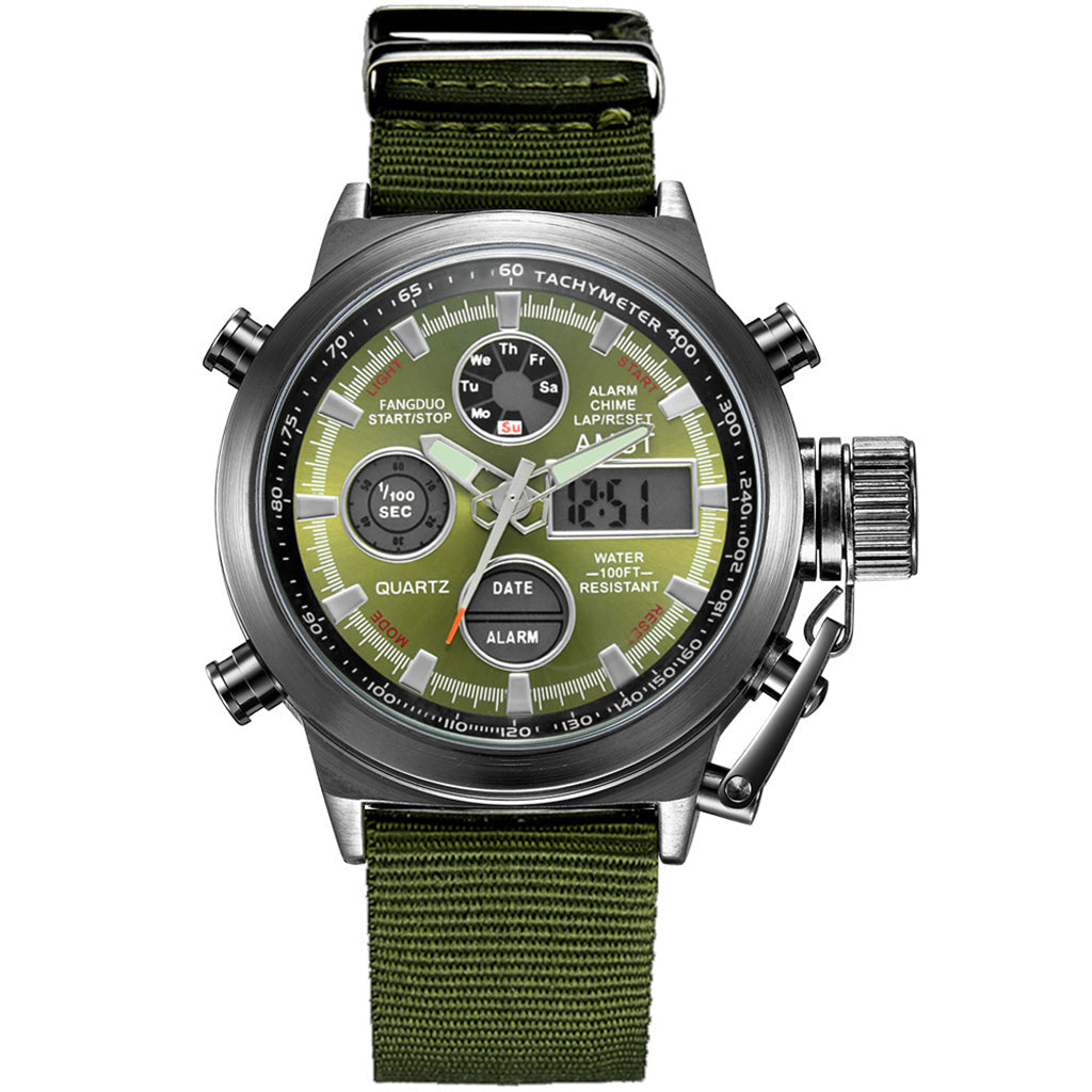 Men's Retro Digital Quartz Sports Watch