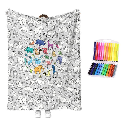 🎨 DIY Coloring Blanket Kit – Cozy Creative Activity Blanket