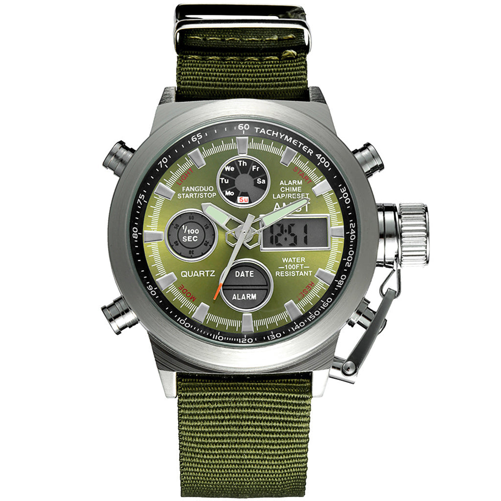 Men's Retro Digital Quartz Sports Watch