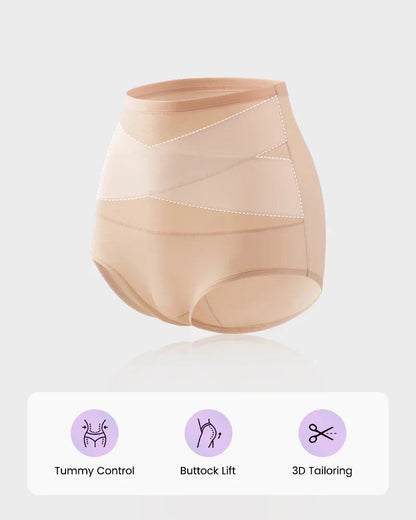 💖Last Day-Buy 2 Get 1 Free💖Plus-Size High-Waist Cross Tummy Control Panties