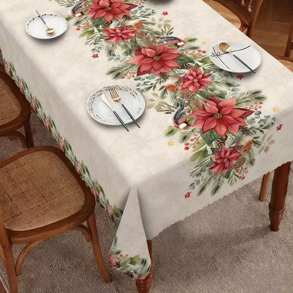 🎄🎁Stylish Christmas Printed Tablecloth – Stain Resistant, Wrinkle-proof, Easy Wash ✨