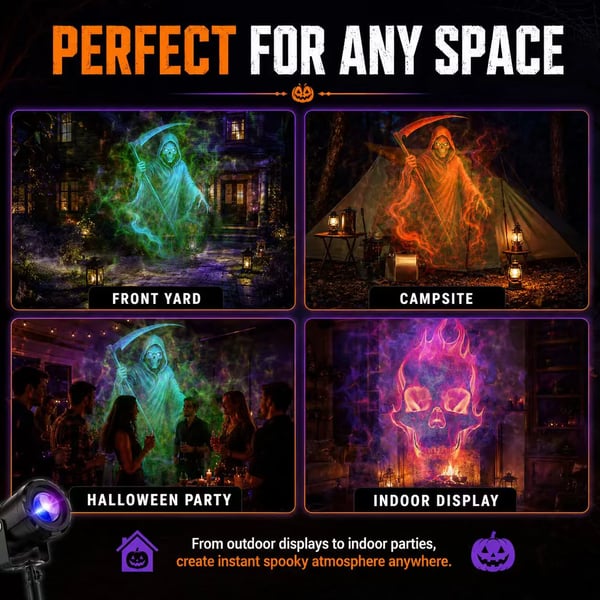 🎃32FT HD Halloween Projector | That Disappoint Your Halloween Party | 10 Unique HD Projection Patterns
