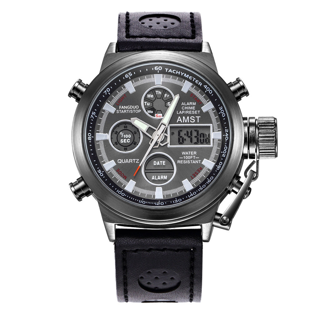 Men's Retro Digital Quartz Sports Watch