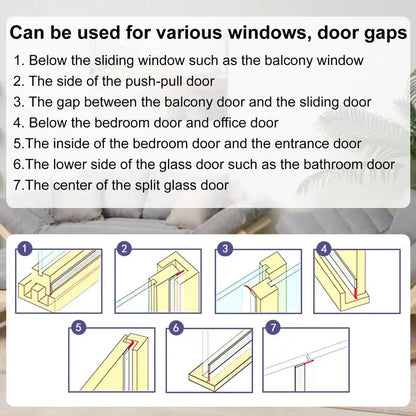 Door Weather Stripping – 16.4Ft Self-Adhesive Draft Stopper