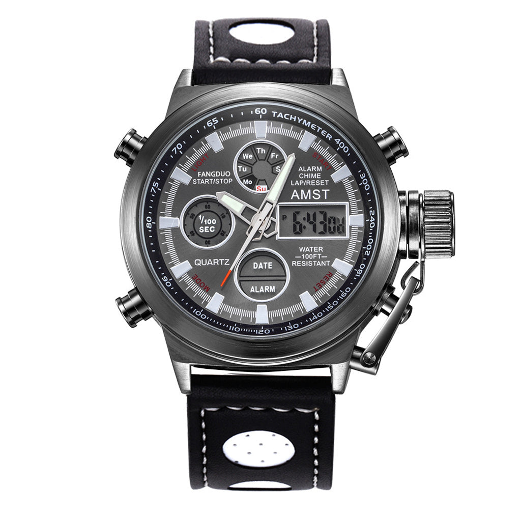 Men's Retro Digital Quartz Sports Watch