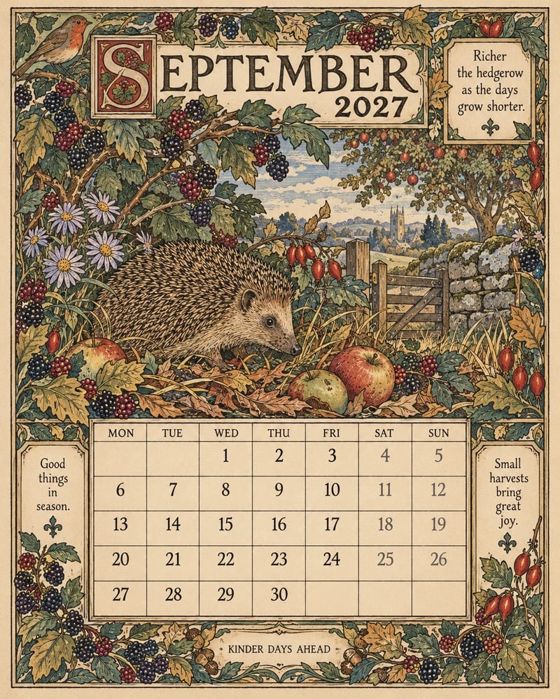 A Year in Britain 2027 – Vintage Storybook Wall Calendar
