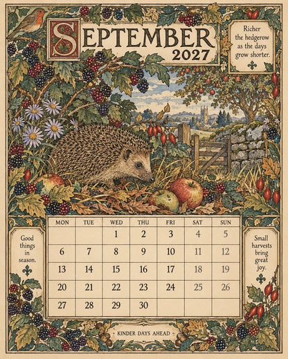 A Year in Britain 2027 – Vintage Storybook Wall Calendar
