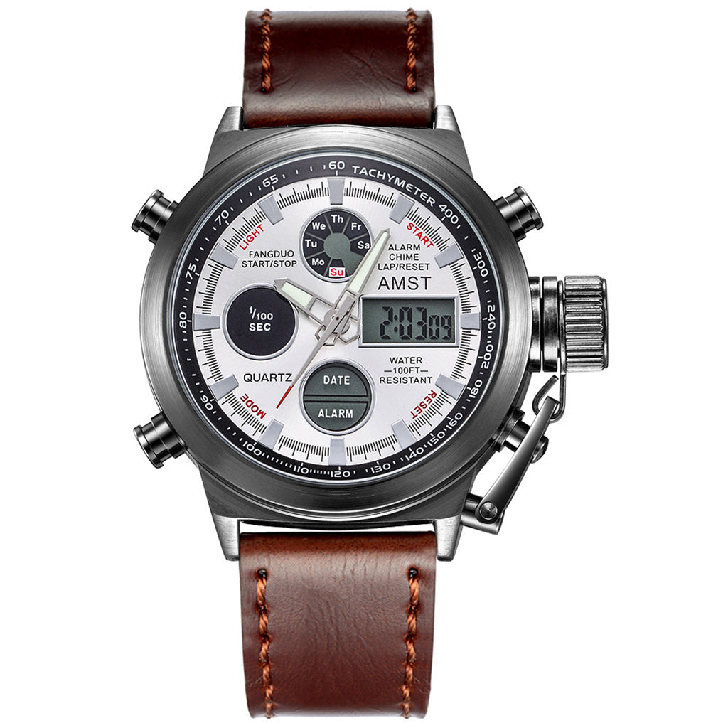 Men's Retro Digital Quartz Sports Watch