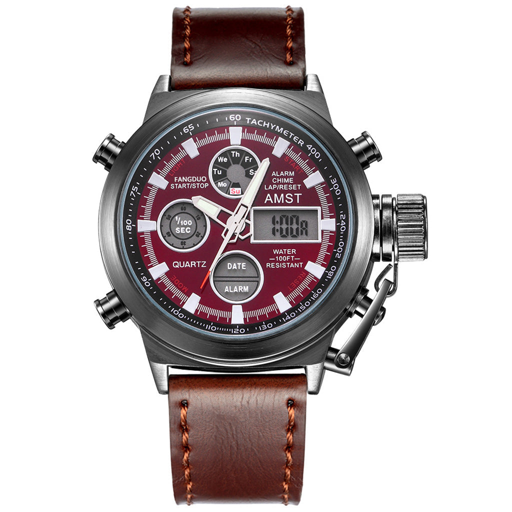 Men's Retro Digital Quartz Sports Watch