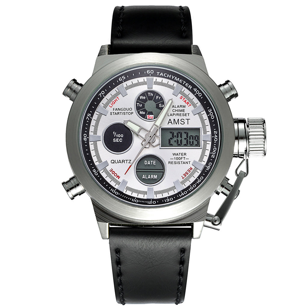 Men's Retro Digital Quartz Sports Watch
