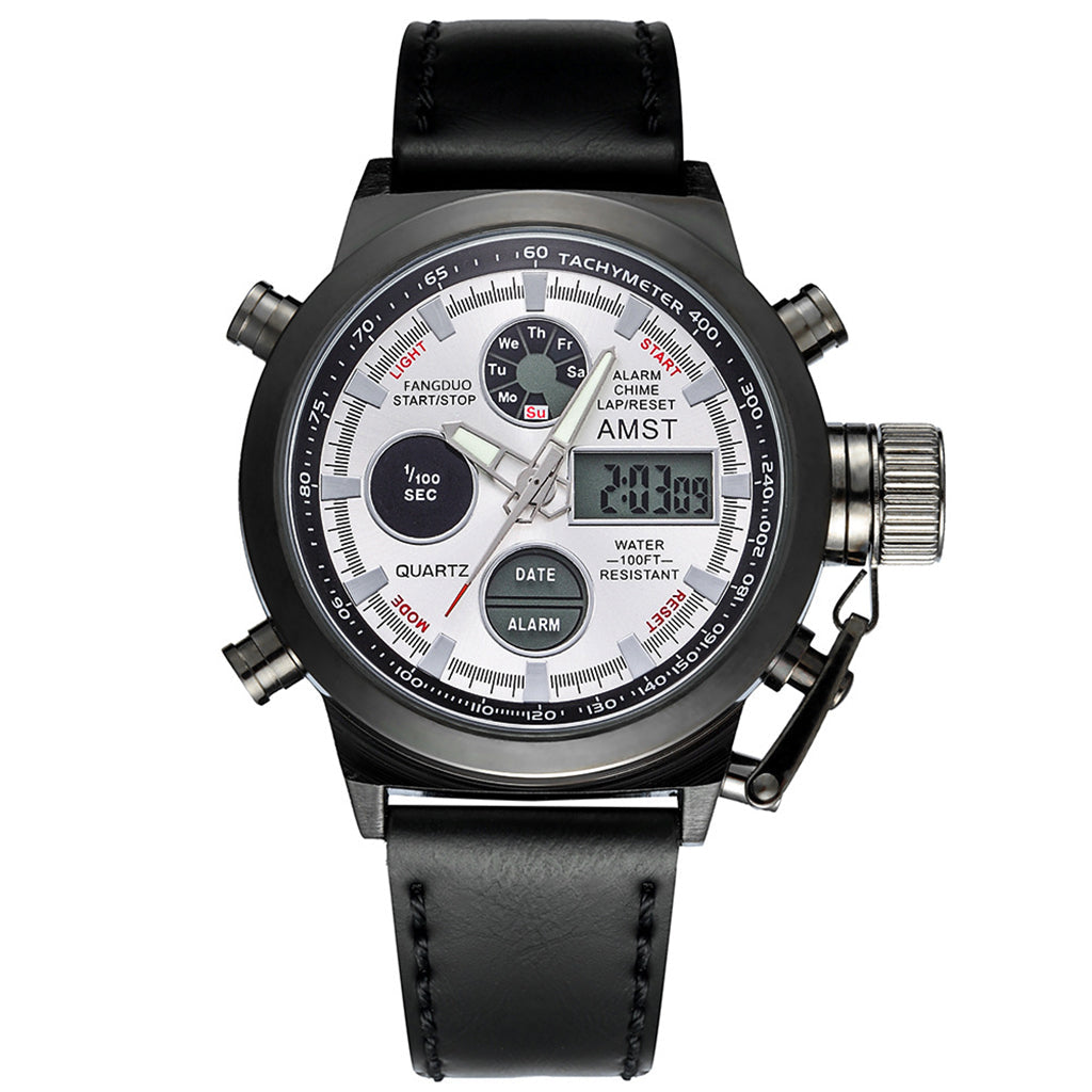 Men's Retro Digital Quartz Sports Watch
