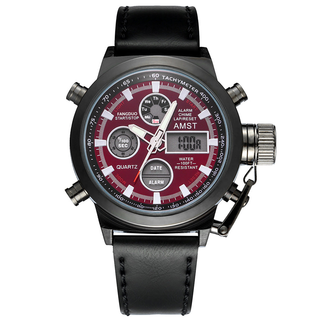 Men's Retro Digital Quartz Sports Watch