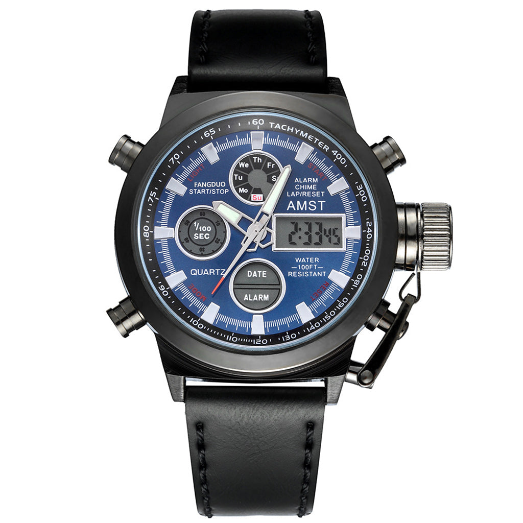 Men's Retro Digital Quartz Sports Watch