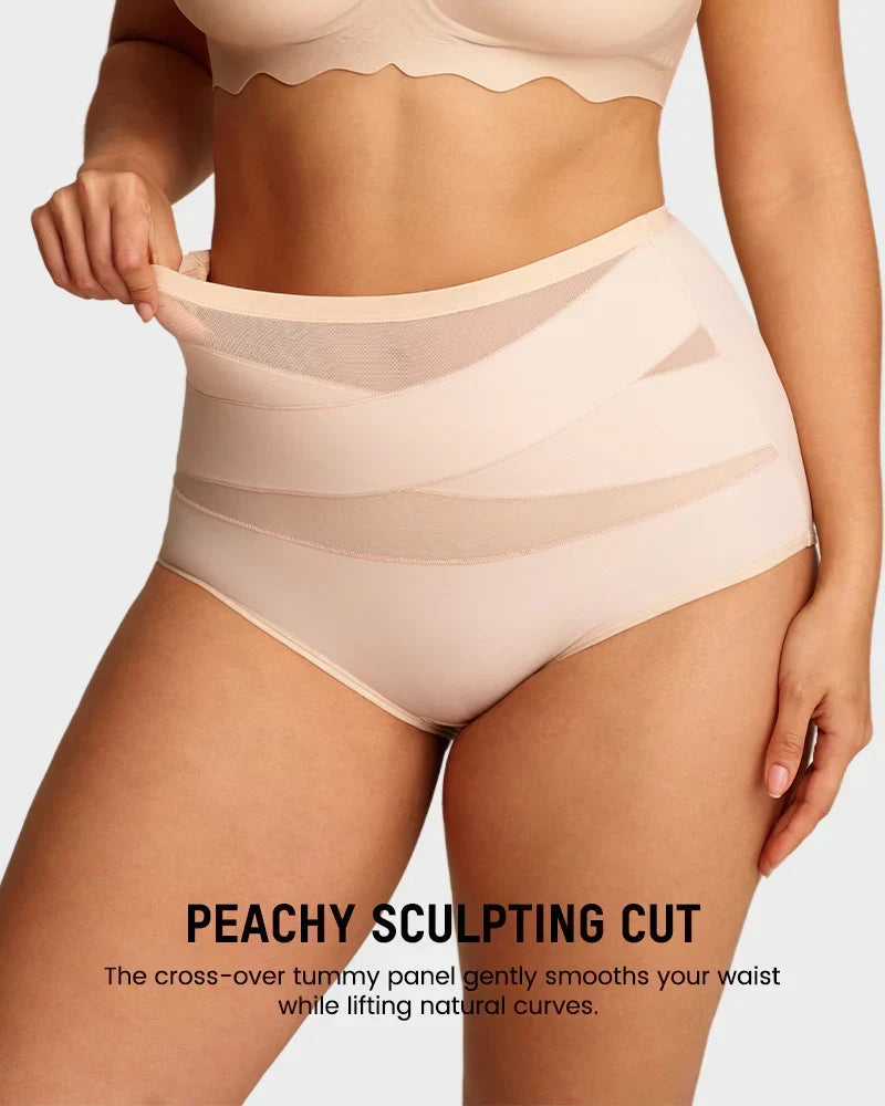 💖Last Day-Buy 2 Get 1 Free💖Plus-Size High-Waist Cross Tummy Control Panties