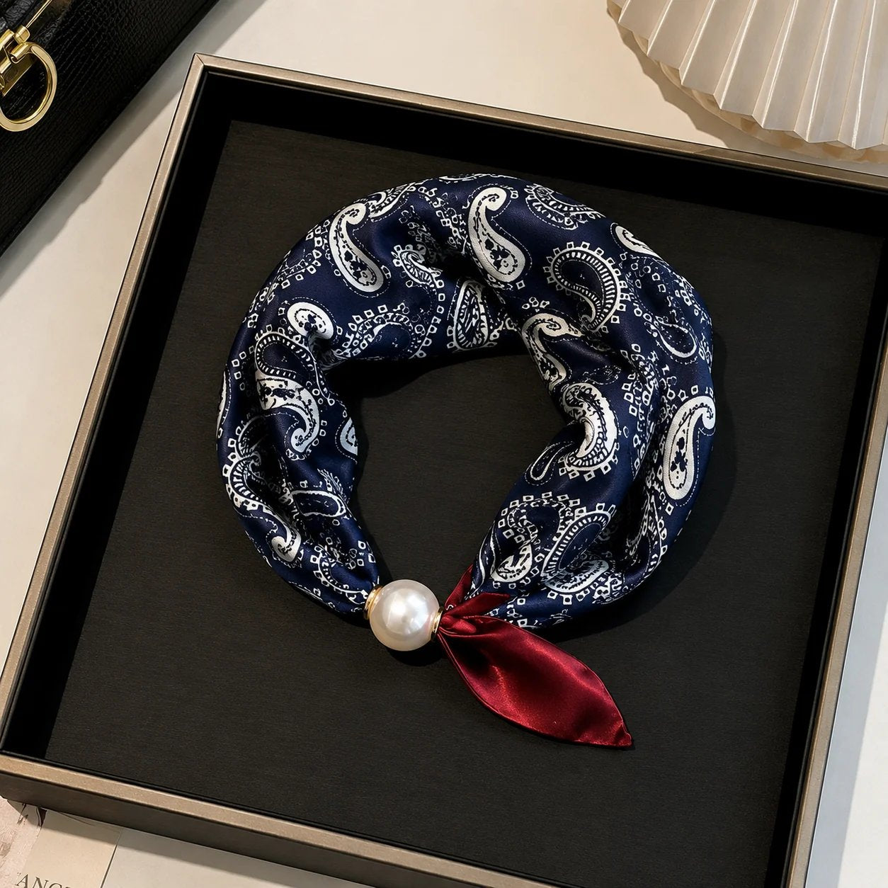 🏆25K+ SOLD 🔥2026 HOT SALE ✨ Effortless Glamour: Pop-On Pearl Necklace Scarf 🧣