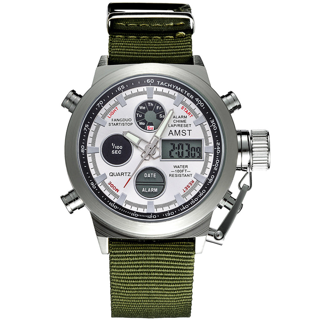 Men's Retro Digital Quartz Sports Watch