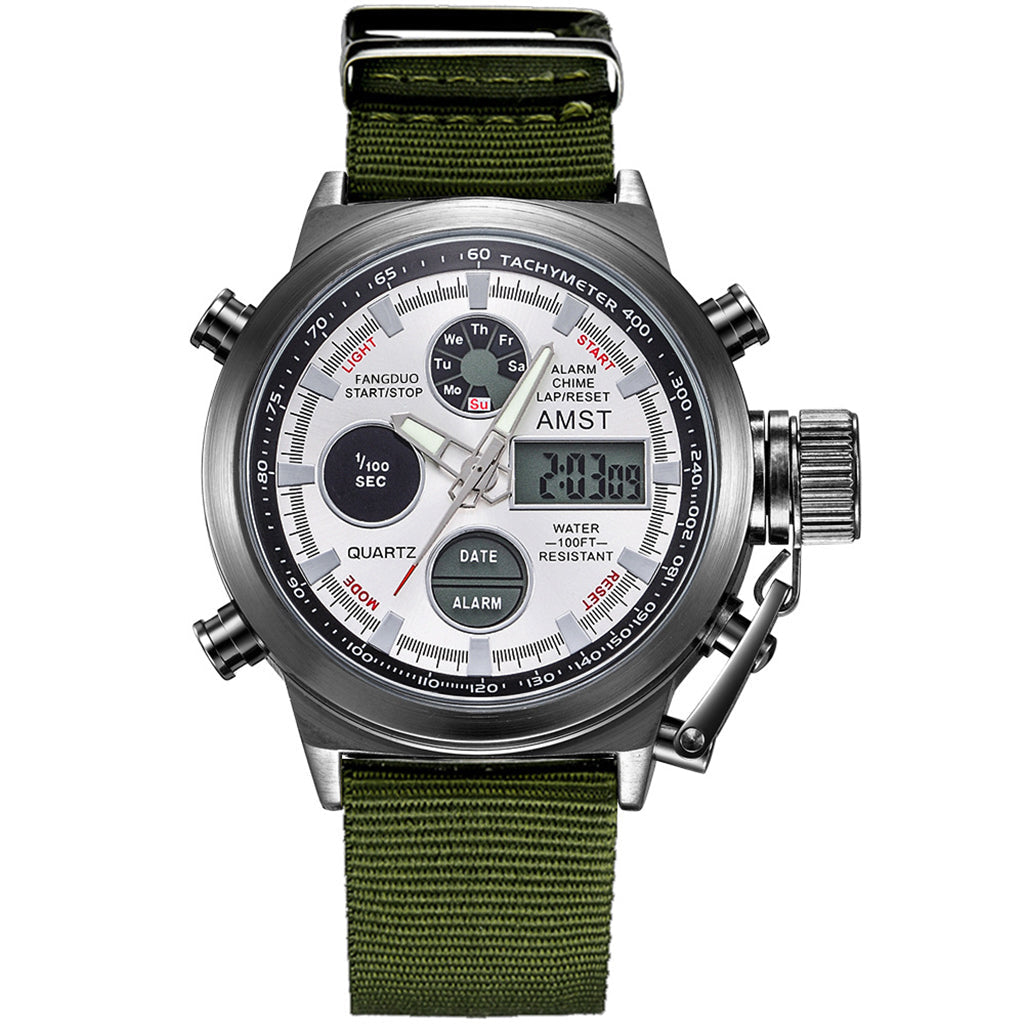 Men's Retro Digital Quartz Sports Watch