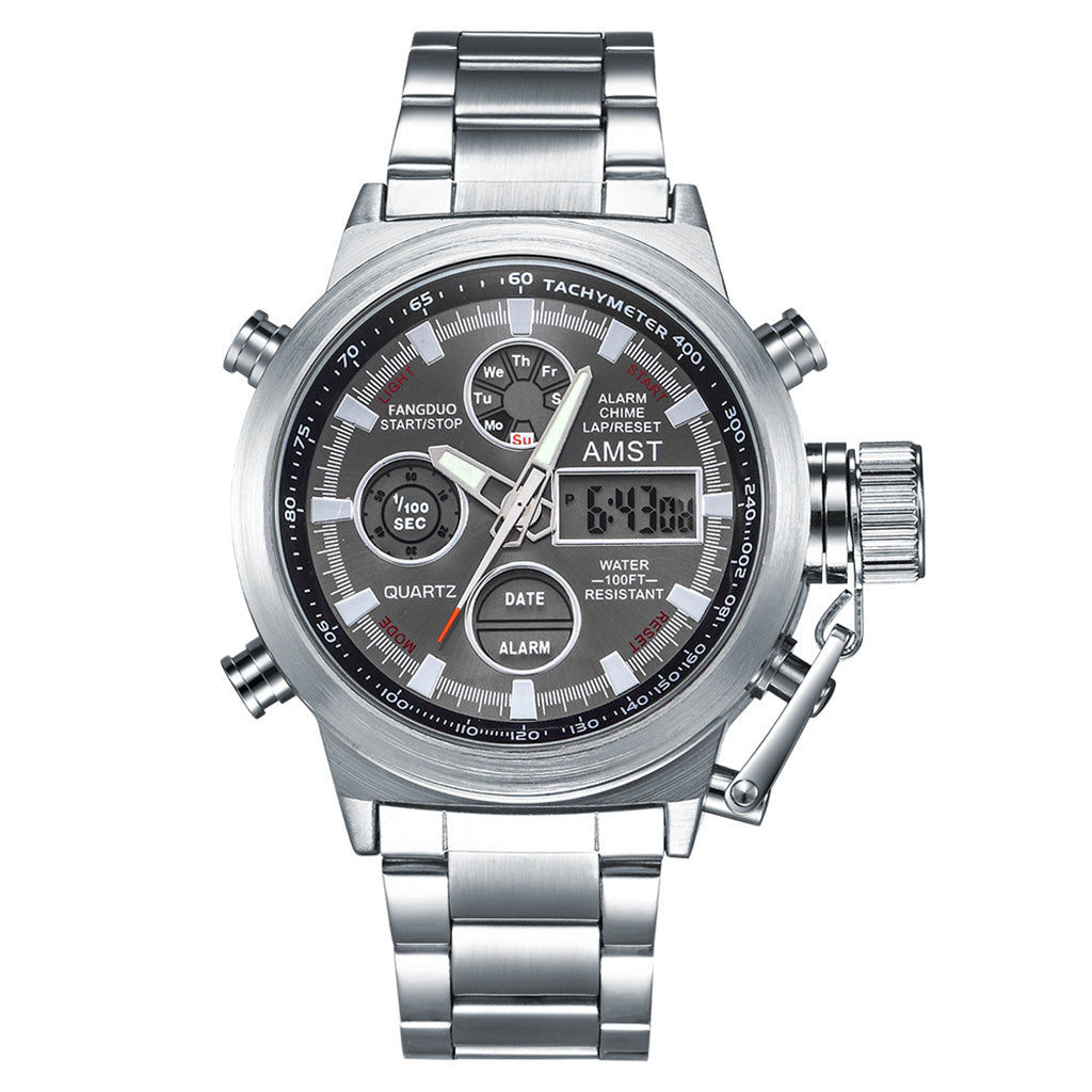 Men's Retro Digital Quartz Sports Watch