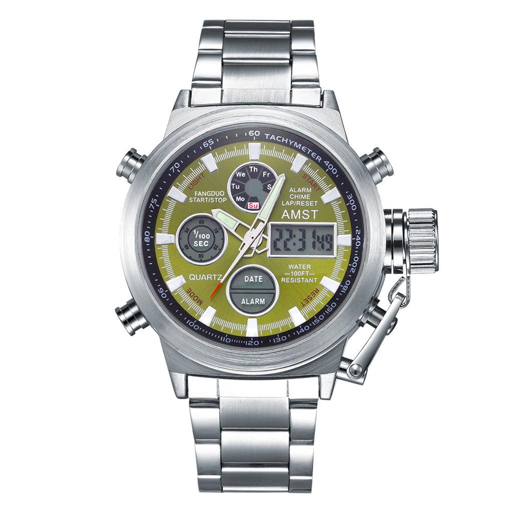 Men's Retro Digital Quartz Sports Watch