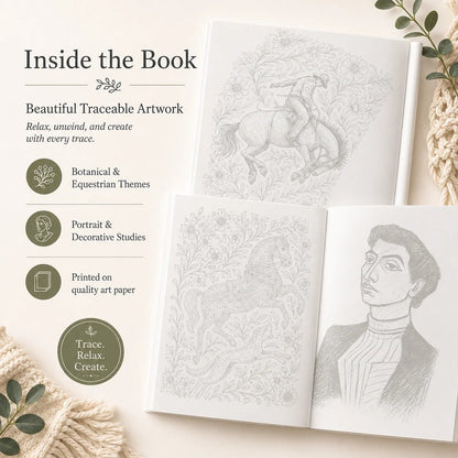 Beginner-Friendly💕Ink Tracing: A Therapeutic Reverse Coloring Experience📚(Deluxe Edition)