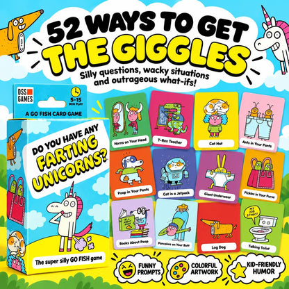 😂 50% OFF Today! Super Silly Go Fish Card Game for Kids & Family Game Night