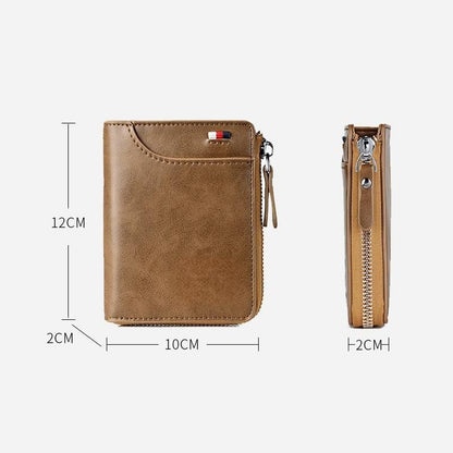 Men Wallet Zipper Purse ( RFID PROTECTED )