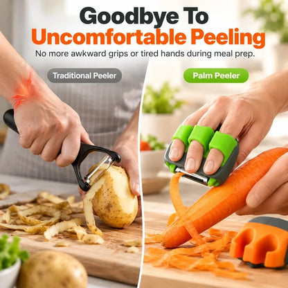 🥕2Pcs Palm Vegetable Peeler – Finger Grip Kitchen Tool for Faster & Easier Food Prep