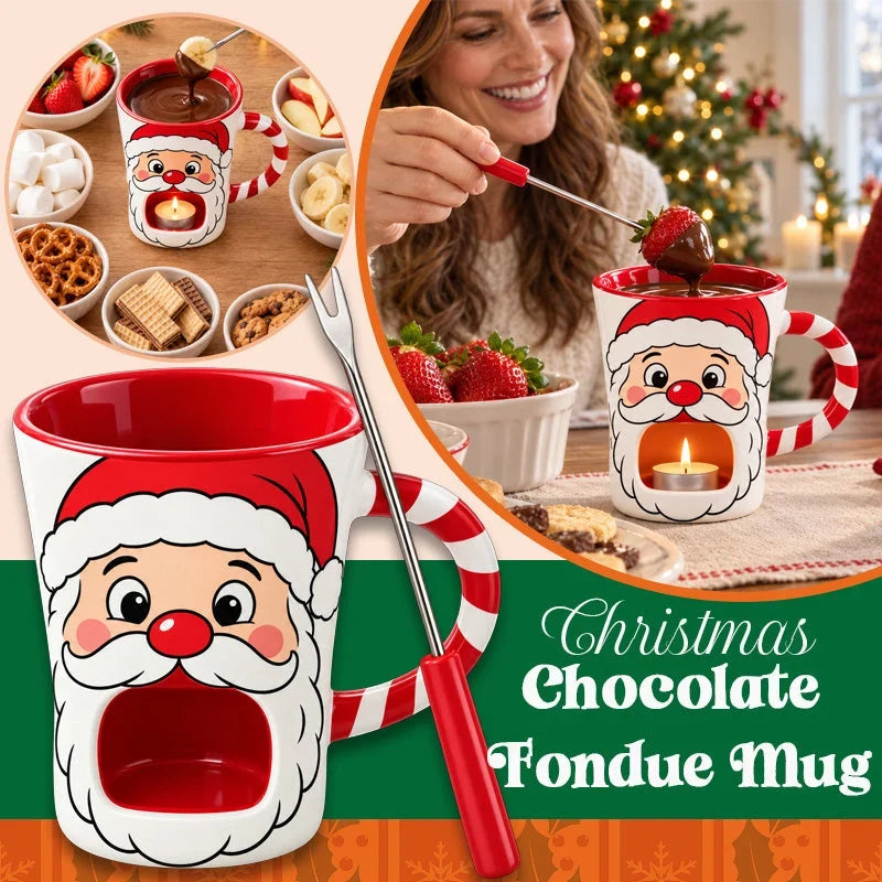 Santa Chocolate Fondue Mug