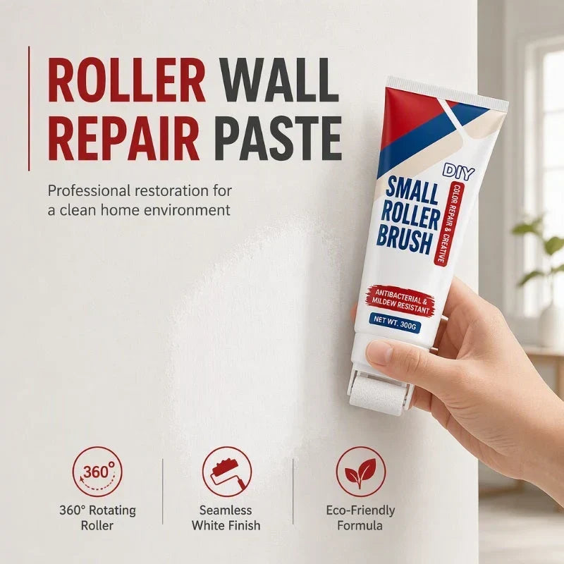🧱🖌️✨Waterproof Wall Repair Paste with Integrated Small Roller Brush