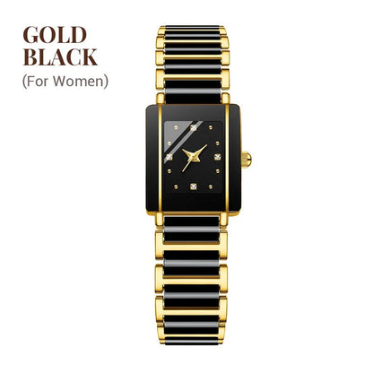 ⌚fashion Ceramic Square Quartz Watch