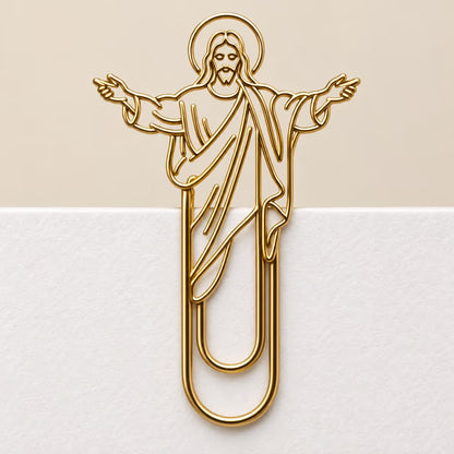 ✝Faith-Inspired Gold Paper Clips — Meaningful Christian Bookmarks