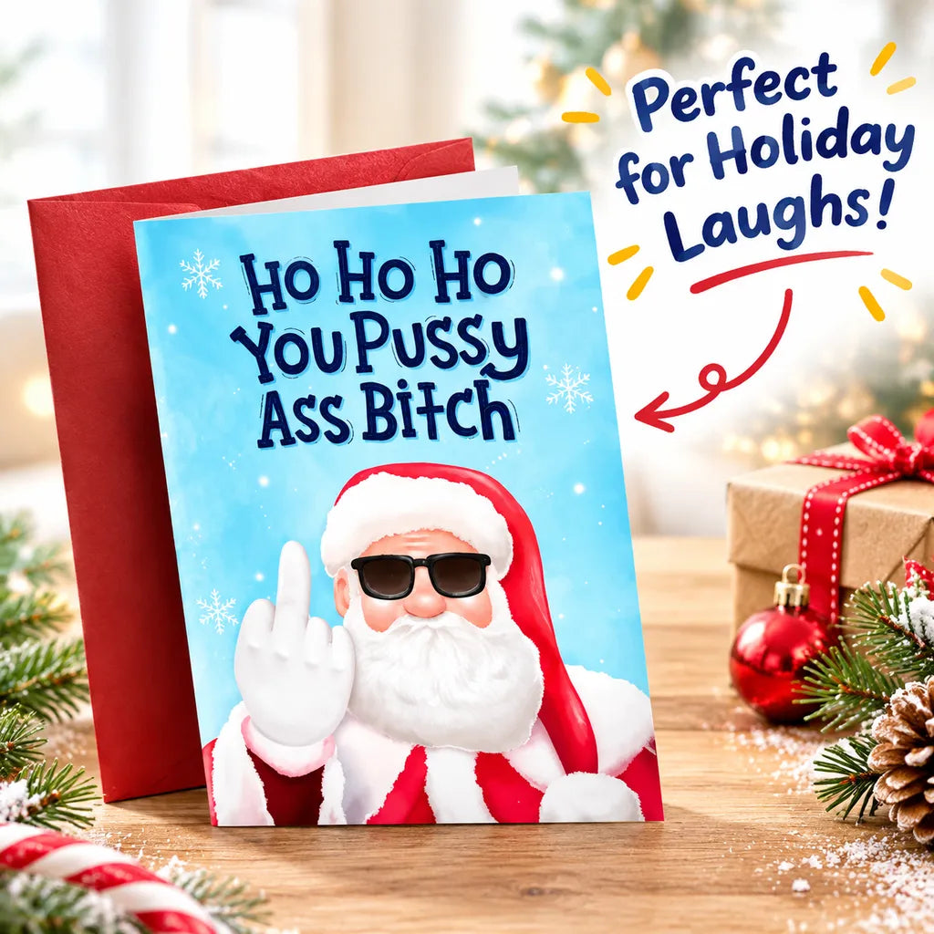 🎄🎅Greetings Funny Inappropriate Christmas Card 9-Piece Set