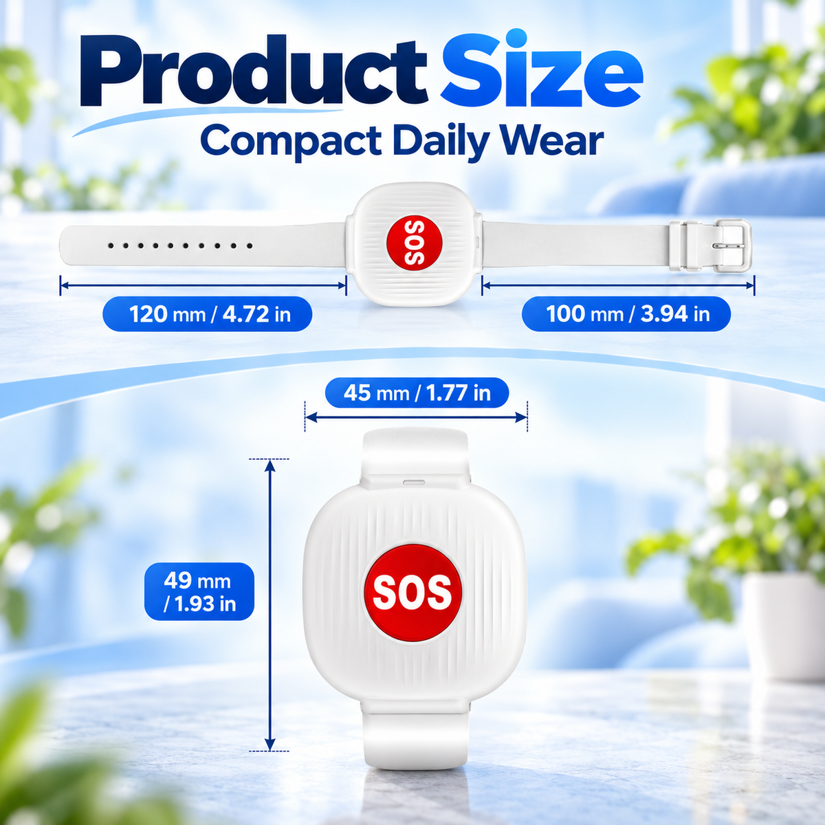 Smart WiFi SOS Emergency Button & Panic Alarm Watch🚨