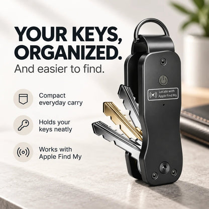 🔑 Smart Key Organizer with Apple Find My – Compact Everyday Key Holder