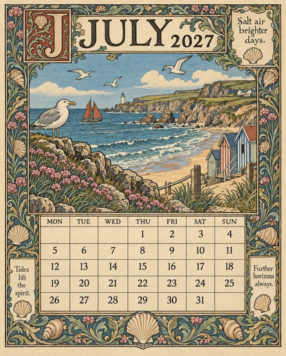 A Year in Britain 2027 – Vintage Storybook Wall Calendar