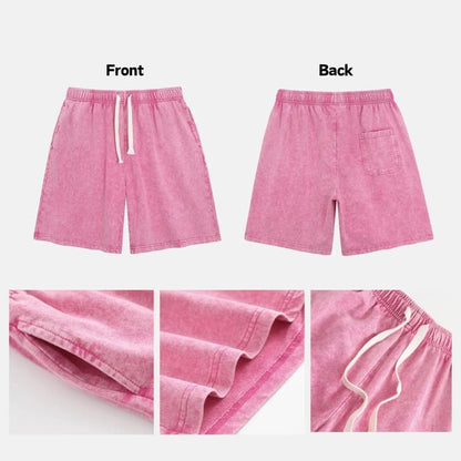 🔥HOT SALE🔥Women's Soft Cotton Blend Washed Floral Shorts, Casual Summer Travel Streetwear Bottoms