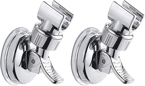 2pcs Adjustable Shower Head Holders Removable Suction Cup Shower Head Bracket No Drill Shower Head Bracket