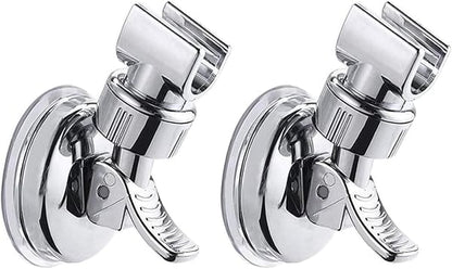 2pcs Adjustable Shower Head Holders Removable Suction Cup Shower Head Bracket No Drill Shower Head Bracket