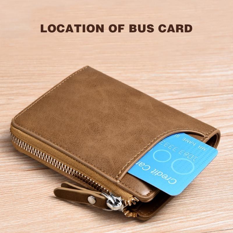 Men Wallet Zipper Purse ( RFID PROTECTED )