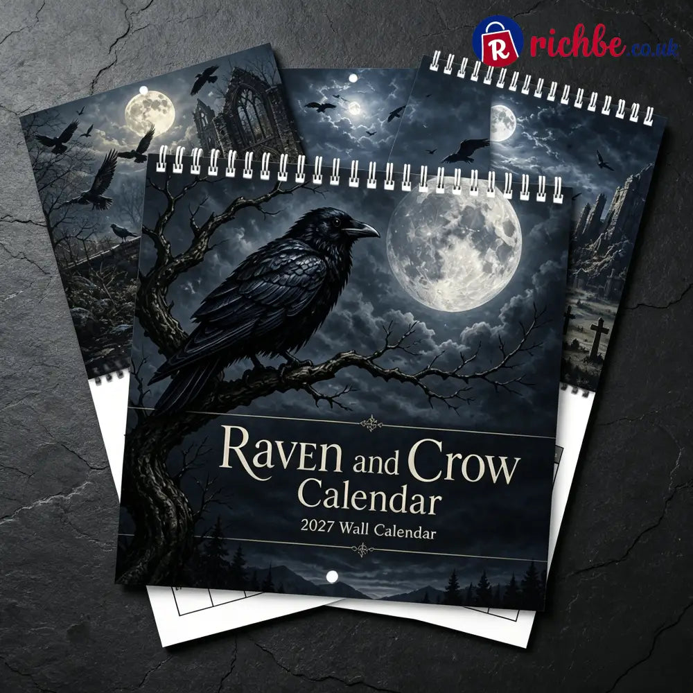 🐦‍⬛Raven & Crow 2027 Wall Calendar — 12 Months of Moonlit Gothic Art🖤